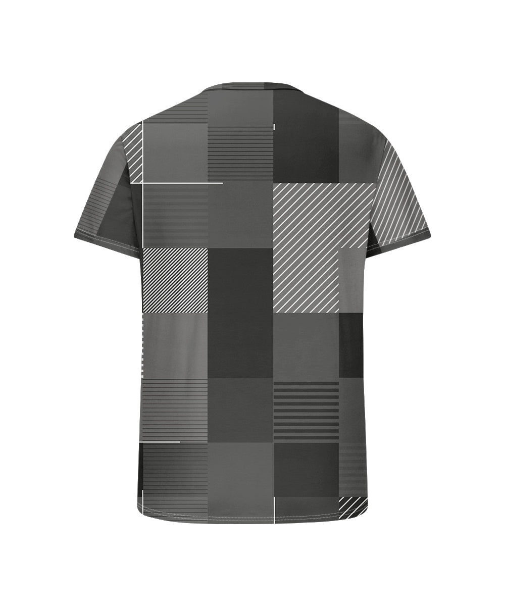 Big & Tall Gray Geometric Graphic T-Shirt for big men view 5