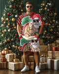 Big & Tall Streetwear T-Shirt Shorts Set for big men view 1