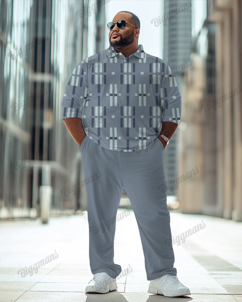 Big & Tall Geometric Two-piece Set for big men view 1