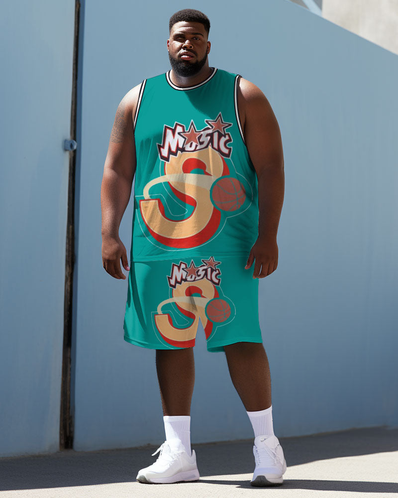 Big & Tall Graffiti Athletic Tank Top for big men view 1