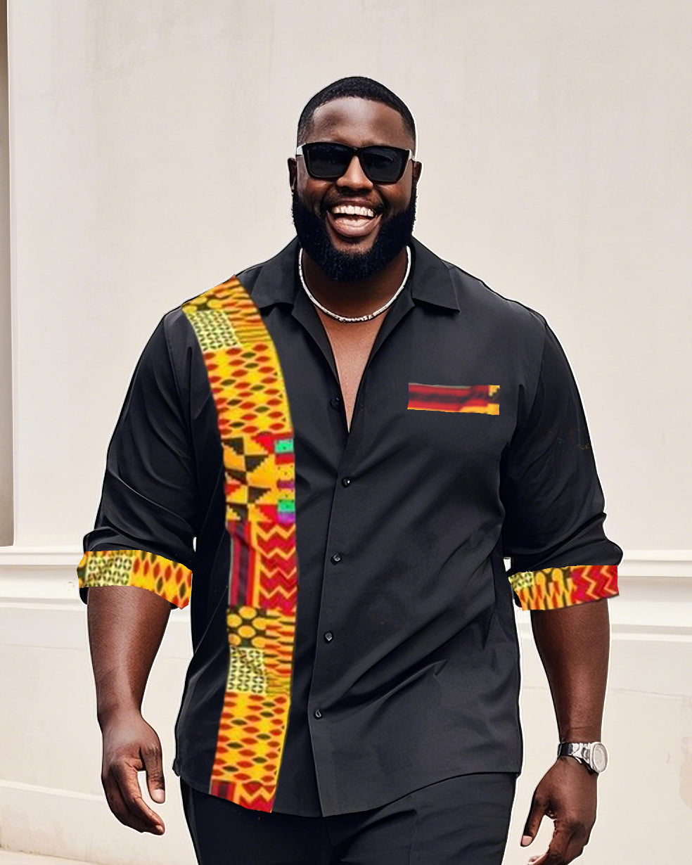 Big & Tall Graphic T-Shirt Pants Set for big men view 2