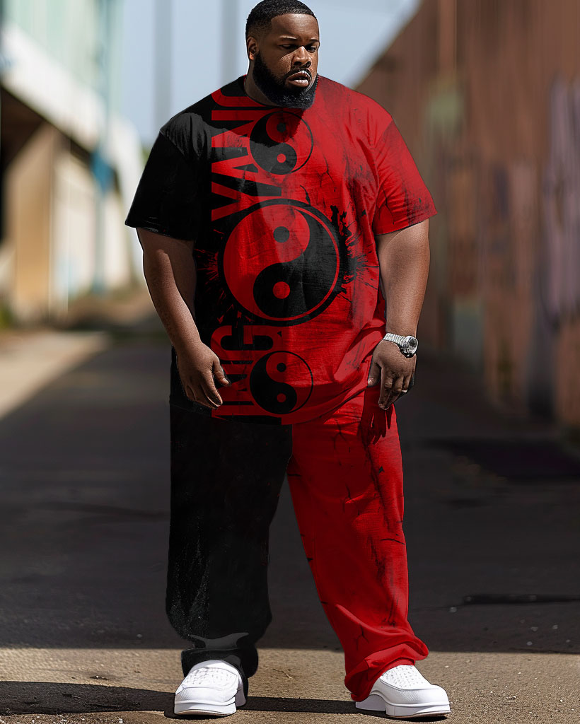 Big & Tall Streetwear Two-piece Set for big men view 1