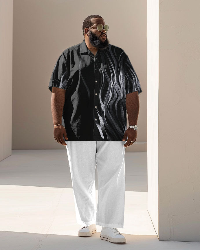 Big & Tall Geometric Graphic Business Casual Jeans for big men view 1