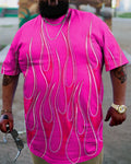Big & Tall Pink Streetwear Jeans for big men