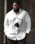 Big & Tall Business Casual Long Sleeve Shirt for big men view 1