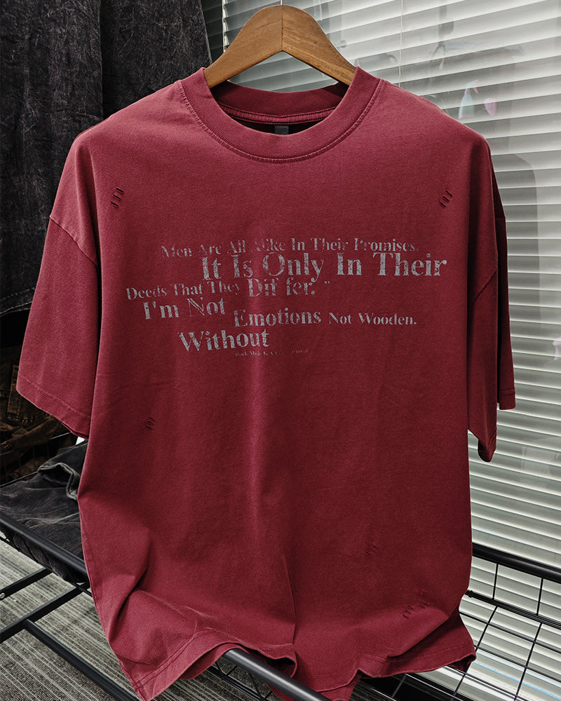 Big & Tall Red Graphic Streetwear T-Shirt for big men view 2
