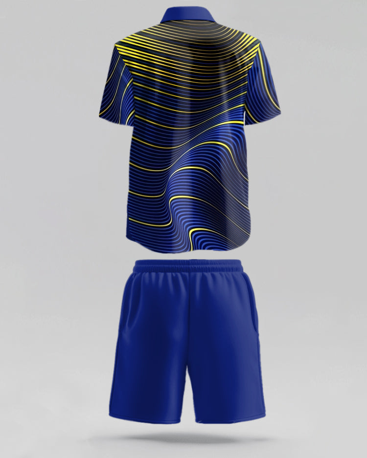 Big & Tall Geometric T-Shirt Shorts Set for big men view 2
