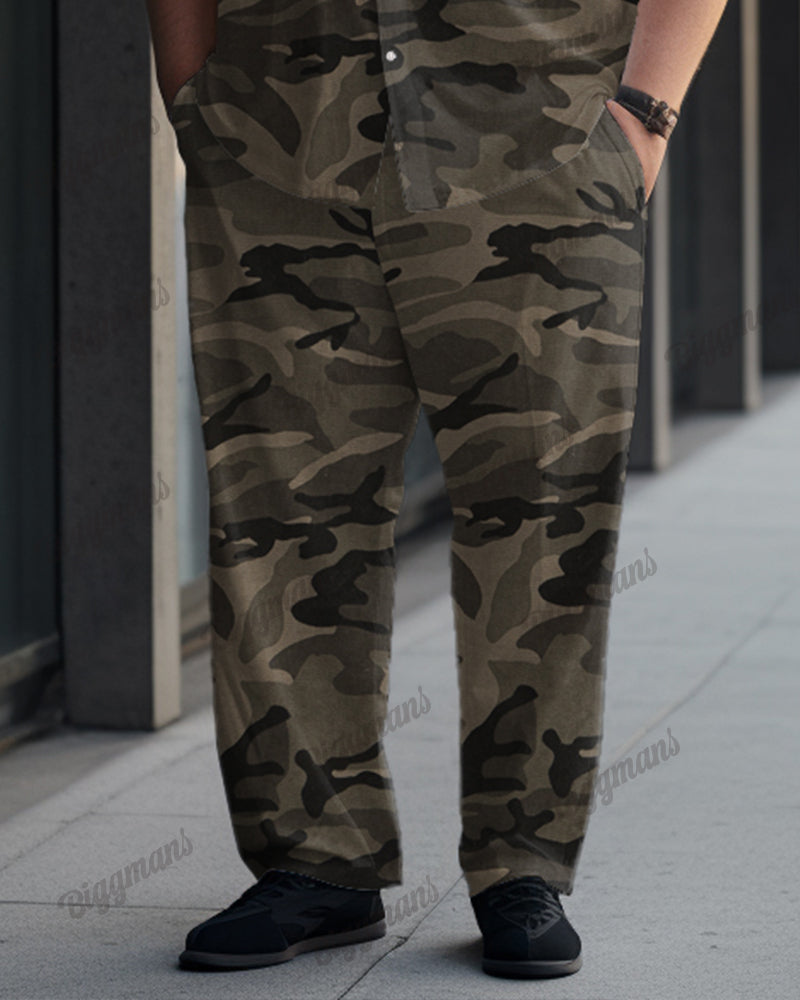 Big & Tall Graphic Camouflage Jeans for big men view 3