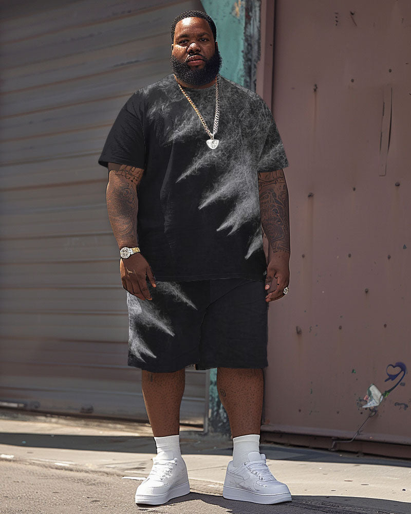 Big & Tall Graphic T-Shirt Shorts Set for big men view 1