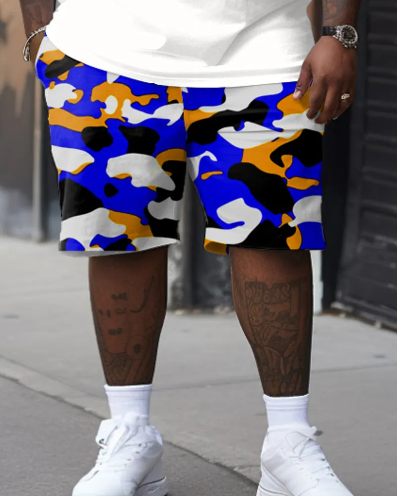 Big & Tall Graphic Camouflage Two-piece Set for big men view 3