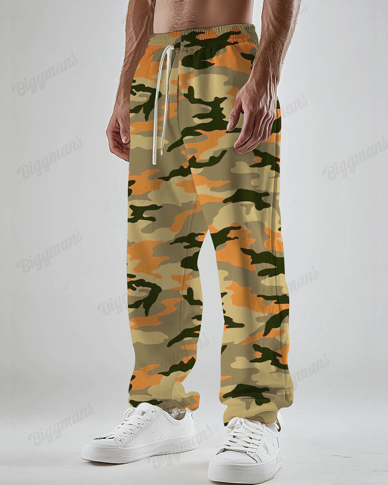 Big & Tall Yellow Camouflage Pants for big men view 2