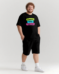 Big & Tall Graphic Streetwear T-Shirt Shorts Set for big men view 1