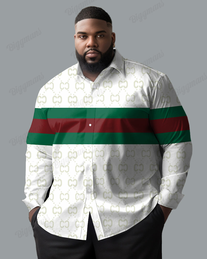 Big & Tall Colorblock Long Sleeve Shirt for big men view 1