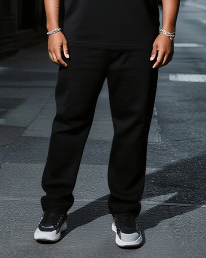 Big & Tall Graphic T-Shirt Pants Set for big men view 4