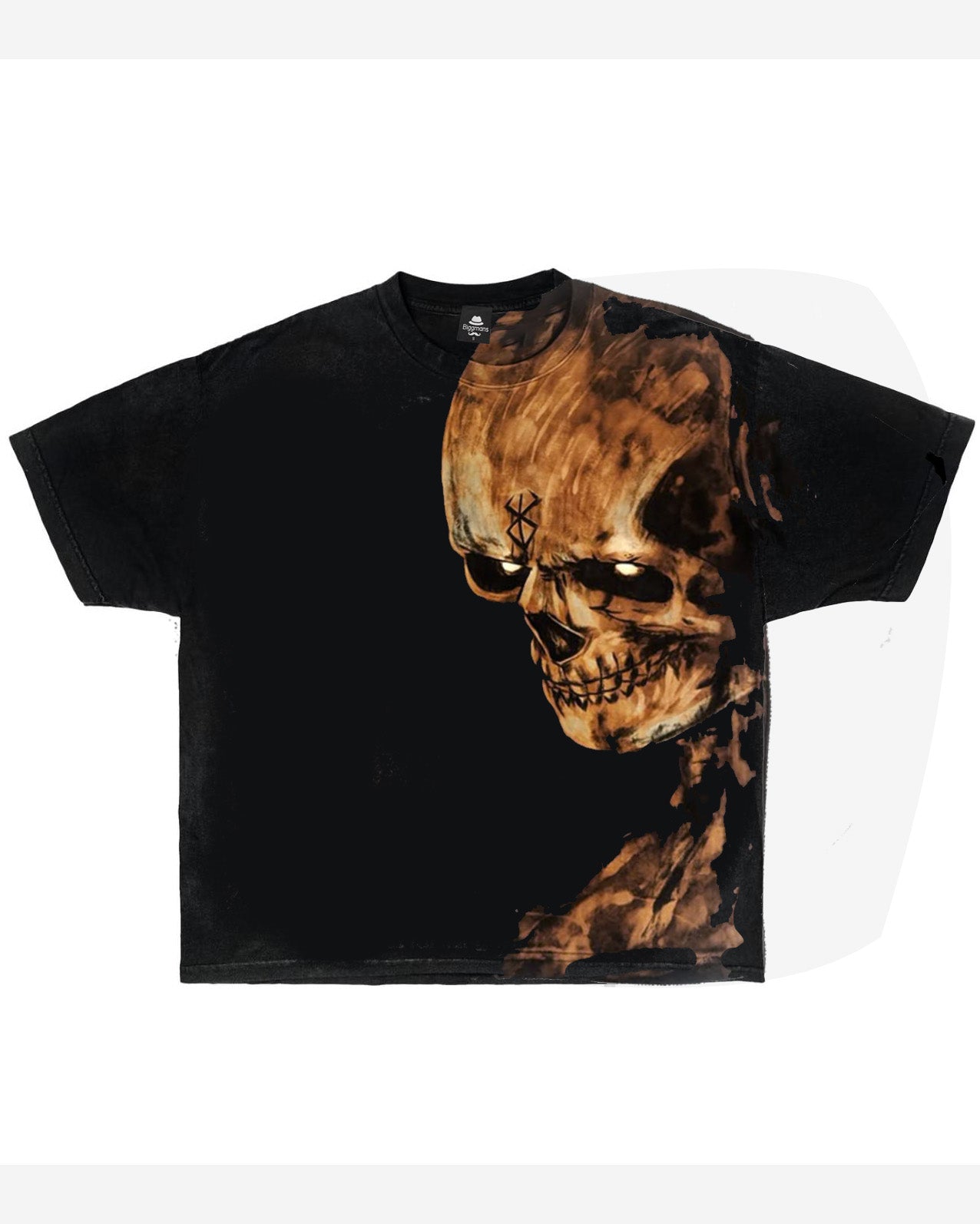 Big & Tall Graphic Streetwear Skull T-Shirt for big men view 1