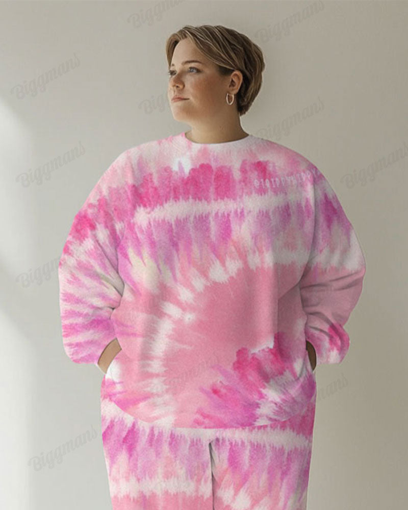 Big & Tall Gradient Graphic Hoodie Sweatpants Set for big men view 2