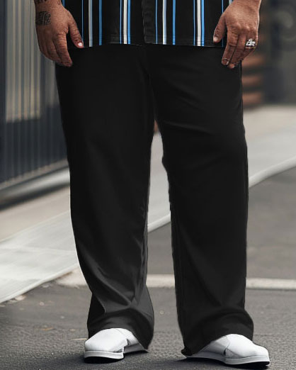 Big & Tall Striped Graphic Jeans for big men view 3