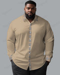 Big & Tall Streetwear Long Sleeve Shirt for big men view 2