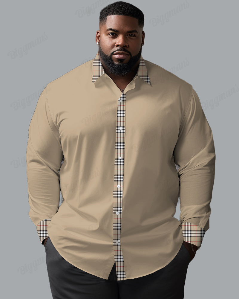 Big & Tall Streetwear Long Sleeve Shirt for big men view 2