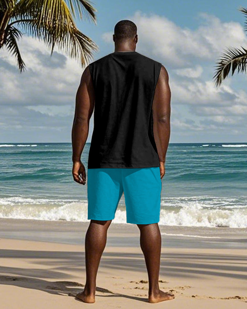 Big & Tall Graphic Two-piece Set for big men view 5