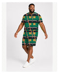 Big & Tall Tropical Alloy Digital Print T-Shirt and Shorts Set Set