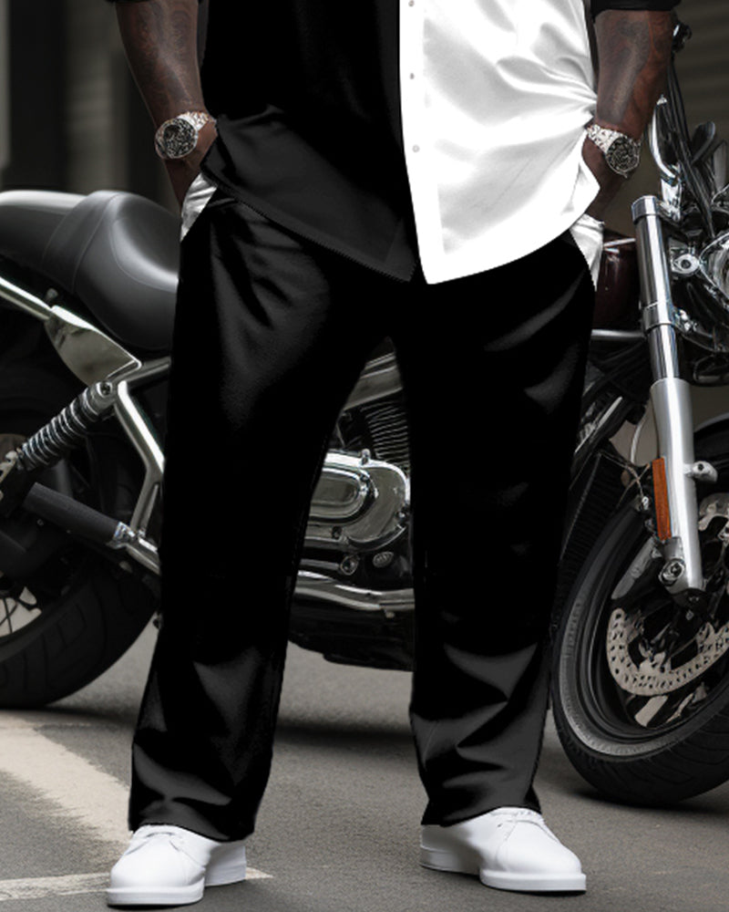 Big & Tall Patchwork Two-piece Set for big men view 3