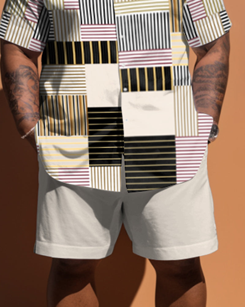 Big & Tall Geometric Jeans for big men view 3