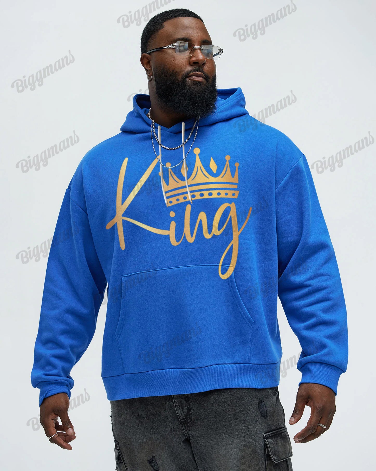 Big & Tall Graphic Hoodie for big men view 3