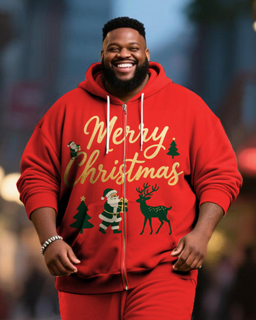 Big & Tall Gradient Graphic Hoodie Sweatpants Set for big men view 2