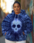 Big & Tall Graphic Skull Hoodie for big men