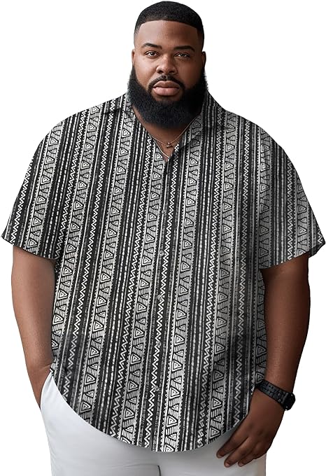 Big & Tall Hawaiian Vintage Short Sleeve Shirt for big men view 5