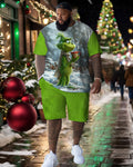 Big & Tall Streetwear T-Shirt Shorts Set for big men view 1