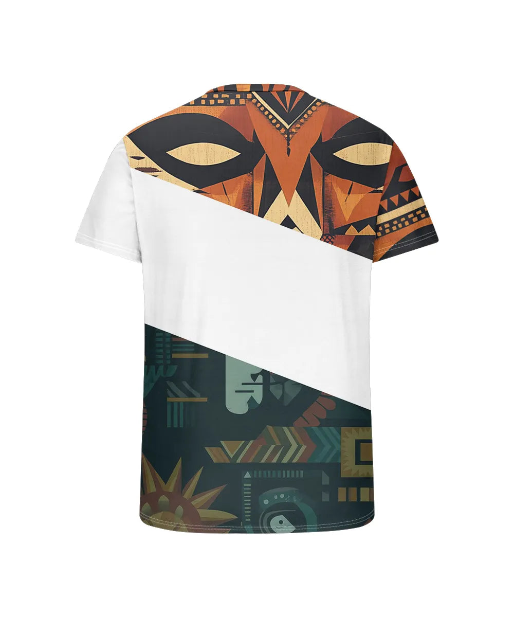 Big & Tall Geometric Streetwear T-Shirt for big men view 5