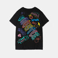 Big & Tall Black Graffiti Streetwear T-Shirt for big men view 2