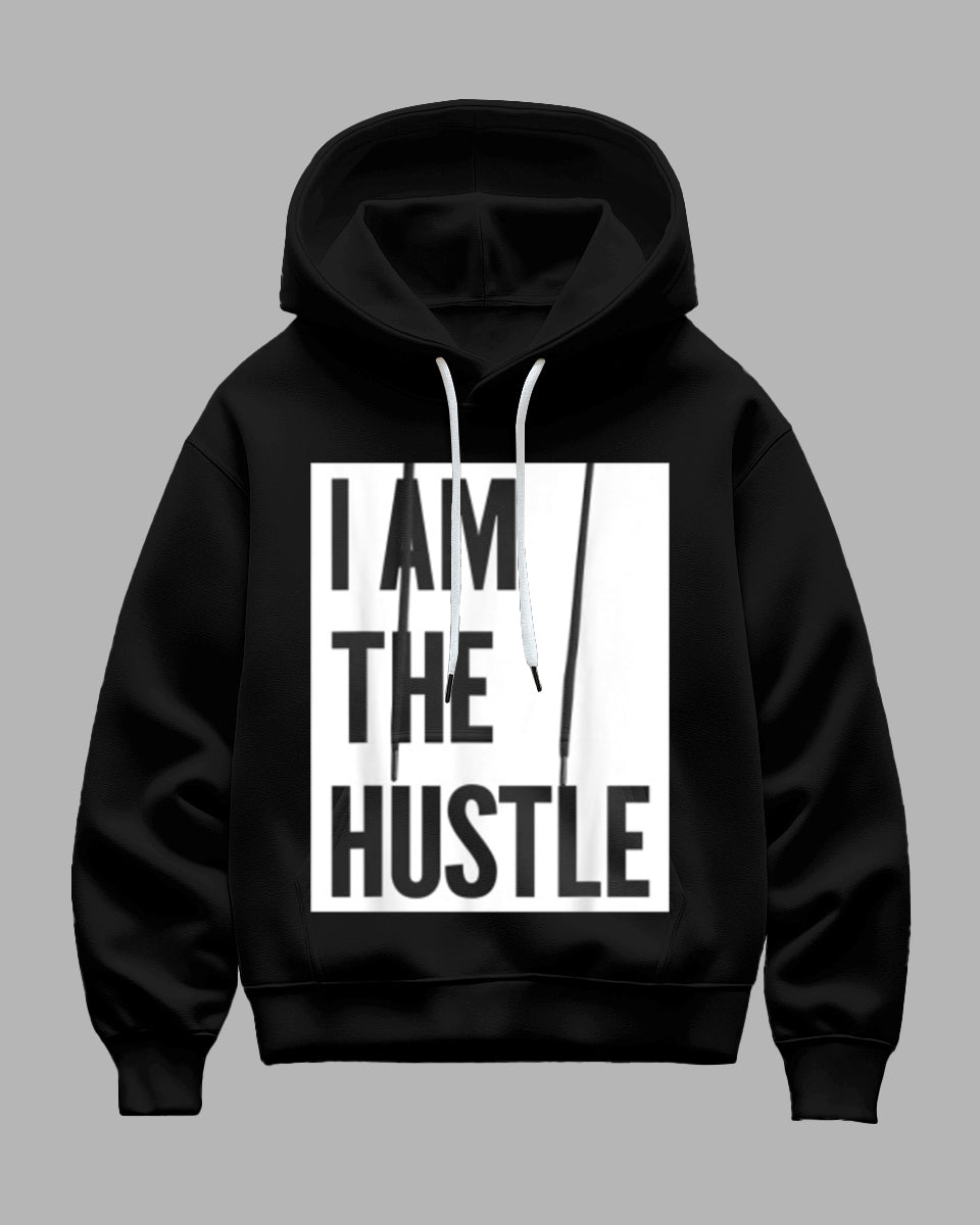 Big & Tall Black Graphic Hoodie for big men
