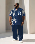Big & Tall Geometric Graphic Business Casual Jeans for big men view 1