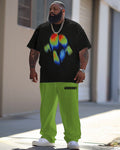 Big & Tall Streetwear T-Shirt Pants Set for big men view 1