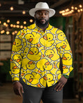 Big & Tall Yellow Streetwear Long Sleeve Shirt for big men view 1