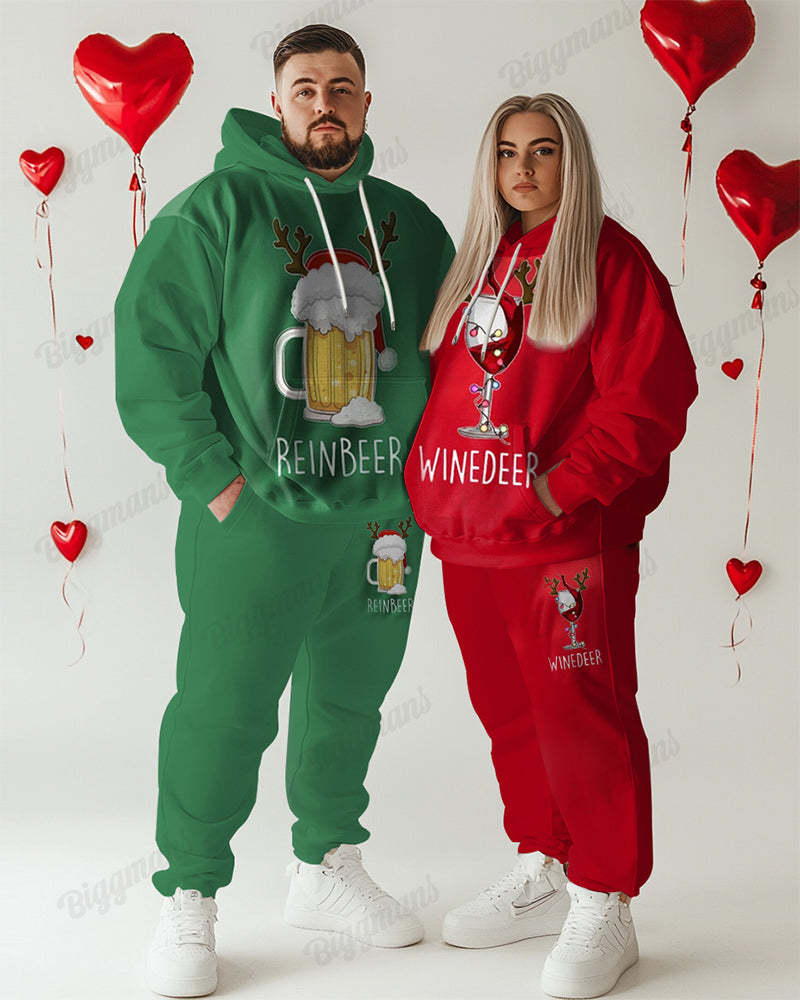 Big & Tall Graphic Hoodie Sweatpants Set for big men view 1