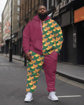 Big & Tall Streetwear Hoodie Sweatpants Set for big men view 1