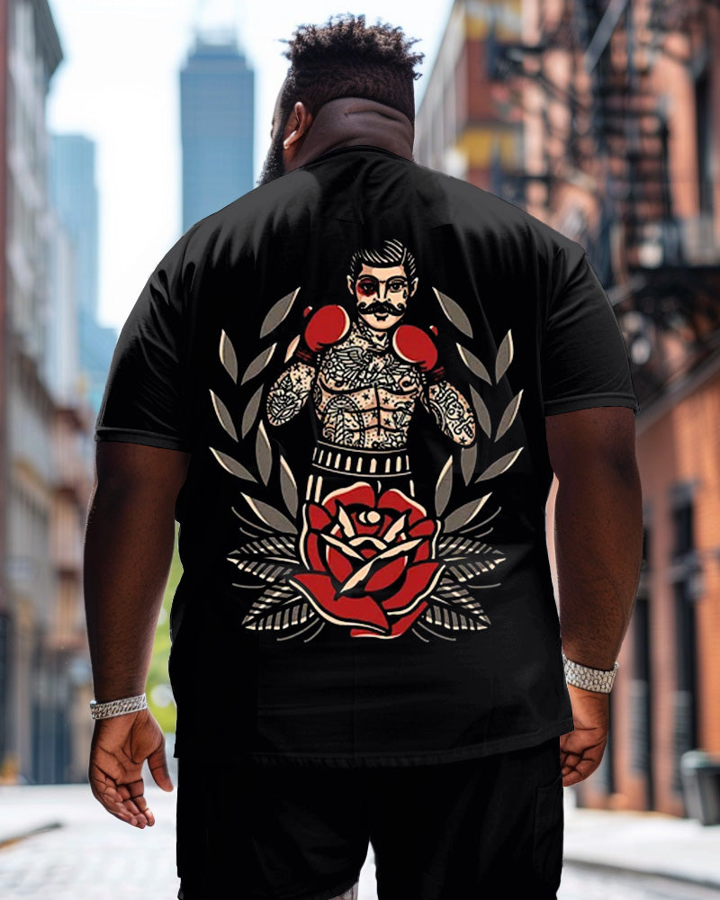 Big & Tall Graphic Floral Streetwear T-Shirt for big men view 1