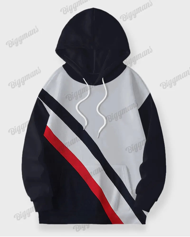 Big & Tall Colorblock Athletic Hoodie for big men view 2