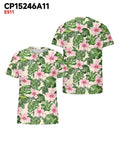 Big & Tall Green Hawaiian Graphic T-Shirt for big men view 3