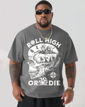 Big & Tall Solid Color Graphic Skull T-Shirt for big men