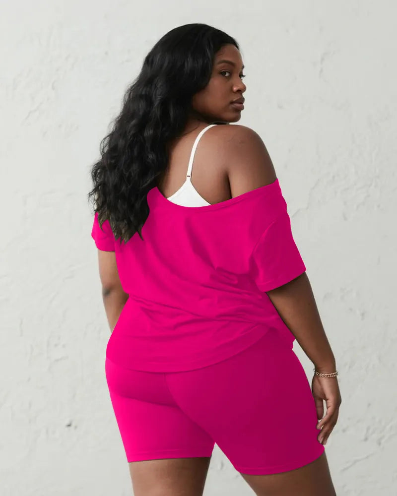 Big & Tall Red Geometric Two-piece Set for big men view 5