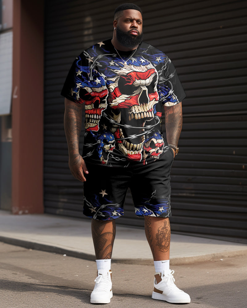 Big & Tall Graphic Skull Two-piece Set for big men view 1