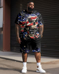 Big & Tall Graphic Skull Two-piece Set for big men view 1