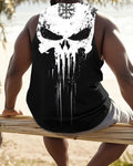 Big & Tall Graphic Splash Ink Skull Men's Clothing for big men view 1