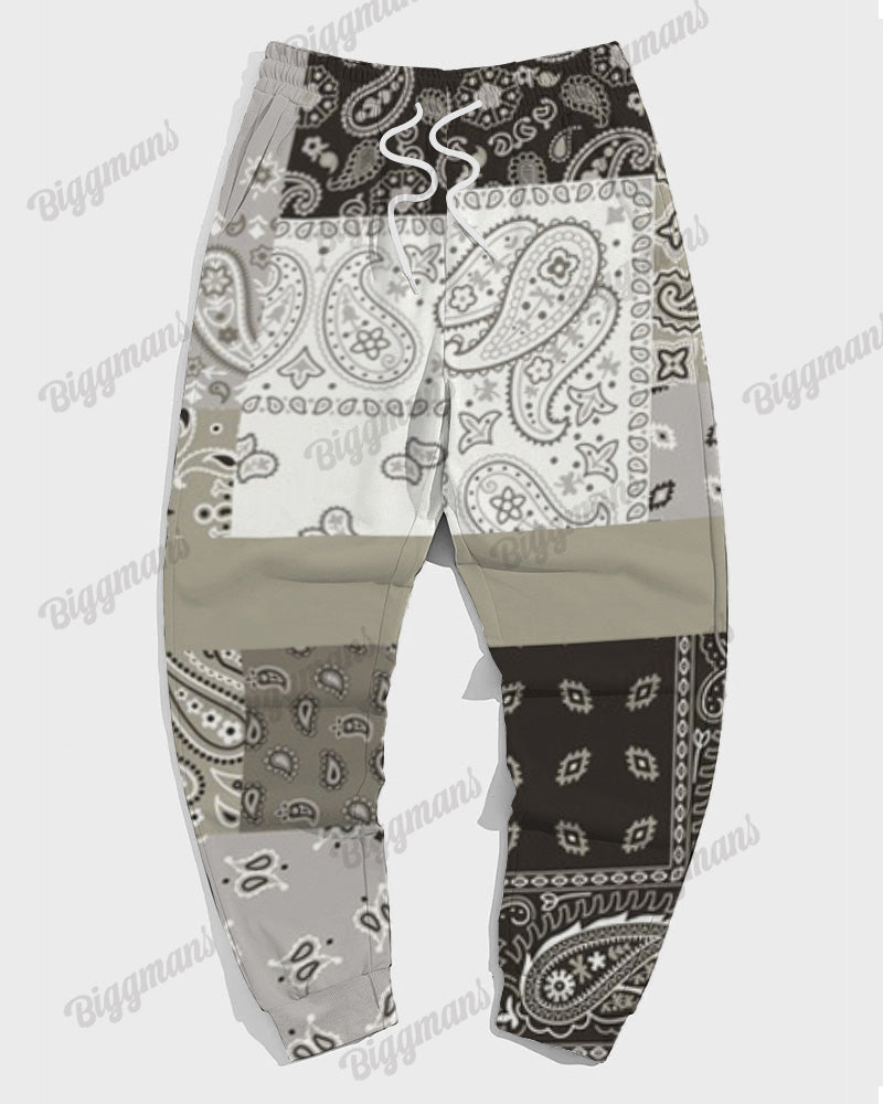 Big & Tall Streetwear Hoodie Sweatpants Set for big men view 4