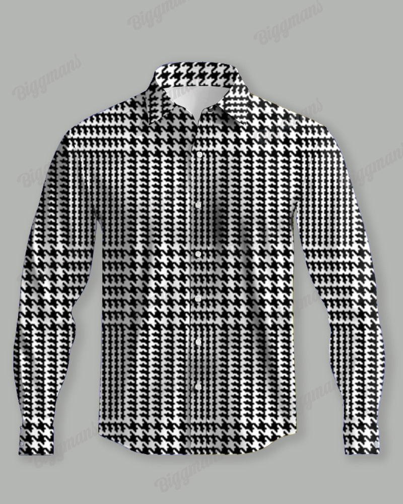 Big & Tall Plaid Long Sleeve Shirt for big men view 2